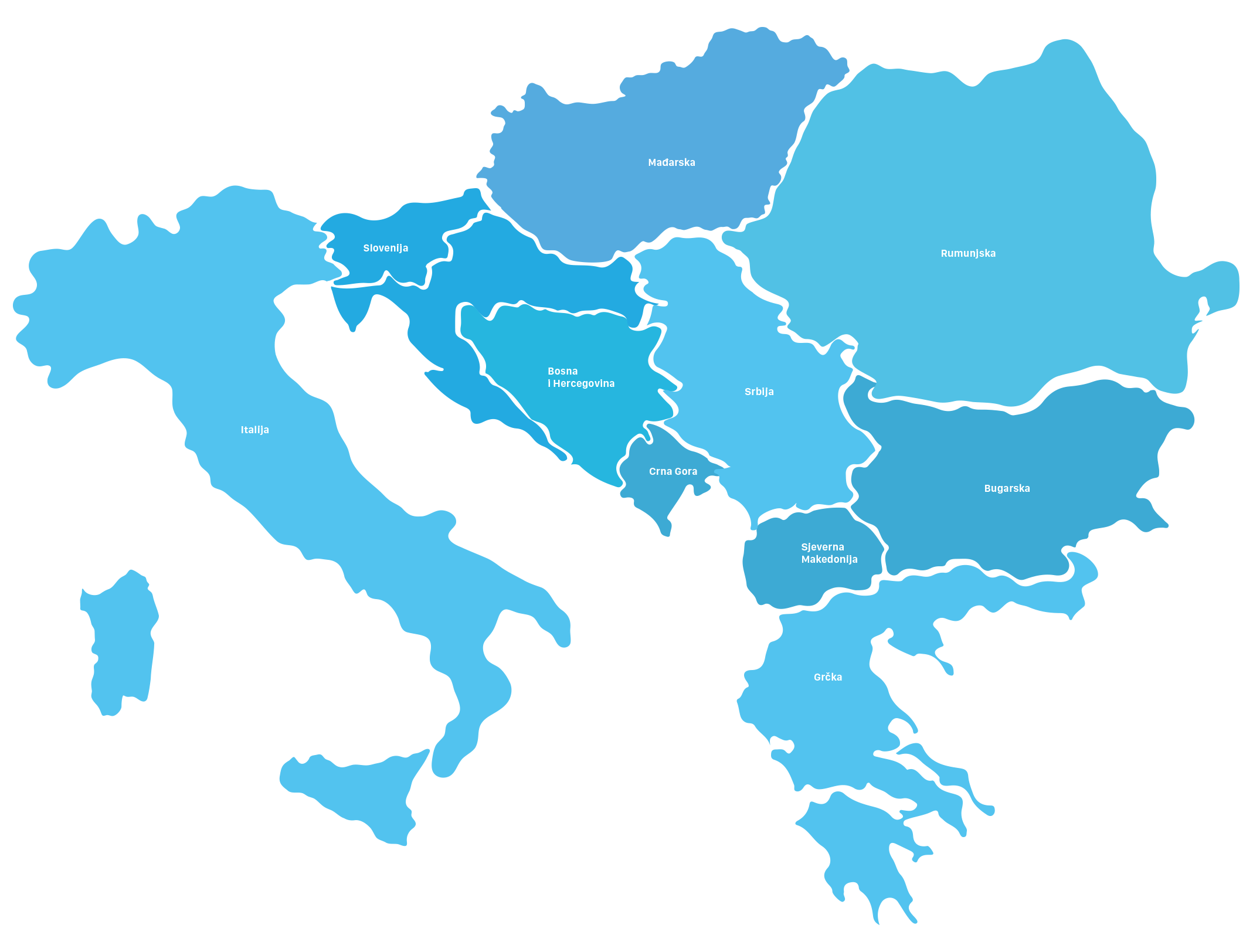 Mapa distribucijske mreže Aquachem