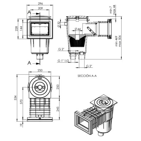 Skimer 17.5 l za foliju