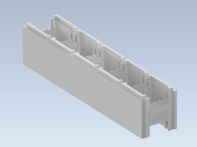 K-POOL 250 RADIJUS bazenski element dim. 1250x250, visine 250 mm (3,2 kom/m2)