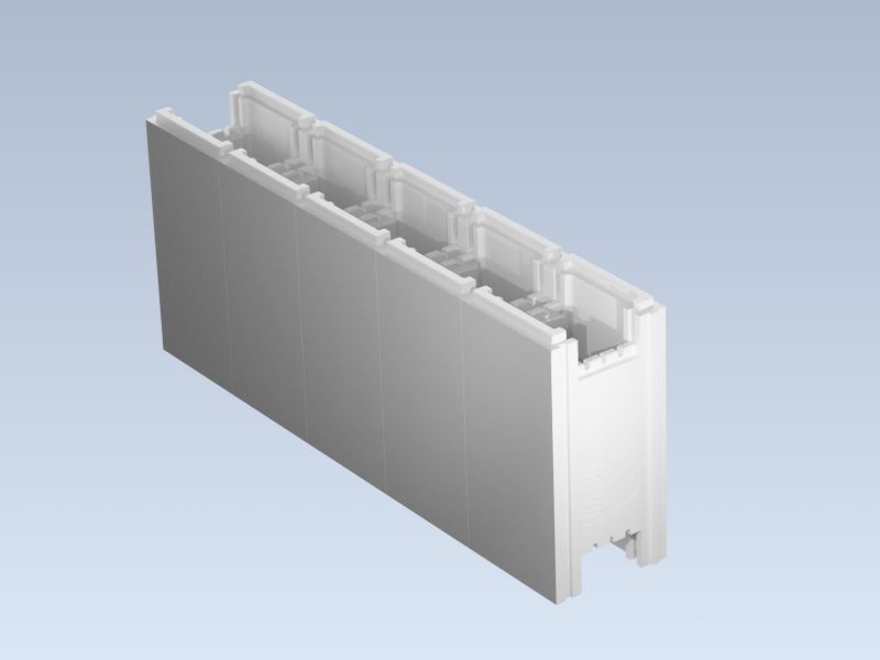 K-POOL 500 RADIJUS bazenski element dim. 1250x250, visine 500 mm (1,6 kom/m2)