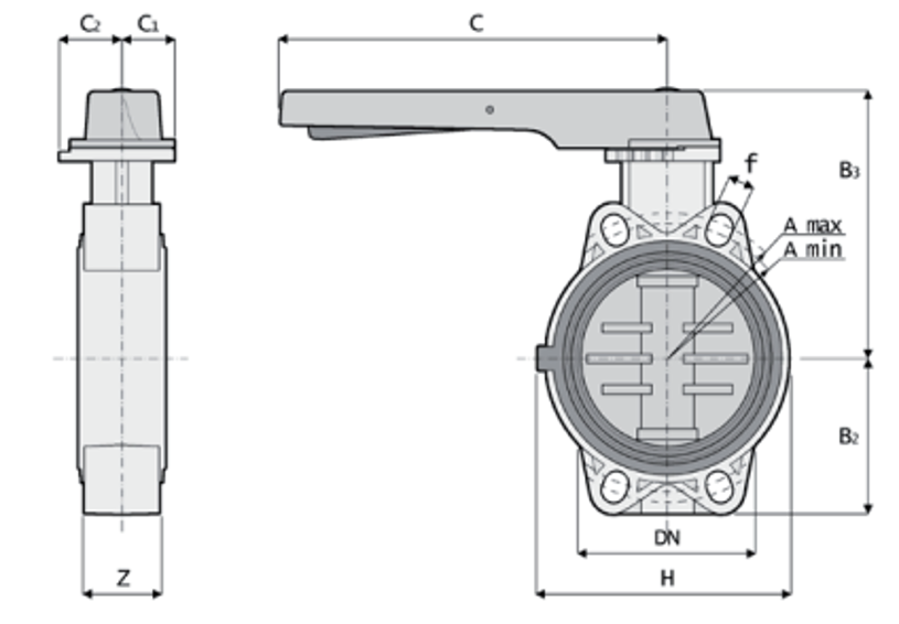Leptir ventil D160