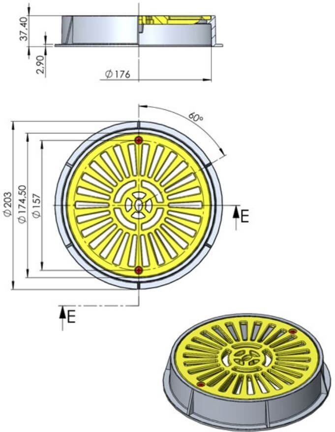 Podna rešetka D200 AISI-316